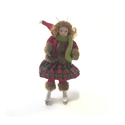 Девочка на коньках в красном [Арт. T1362]