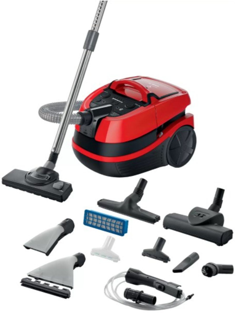 Пылесос Bosch Serie 4 BWD421PET 2100Вт красный/черный
