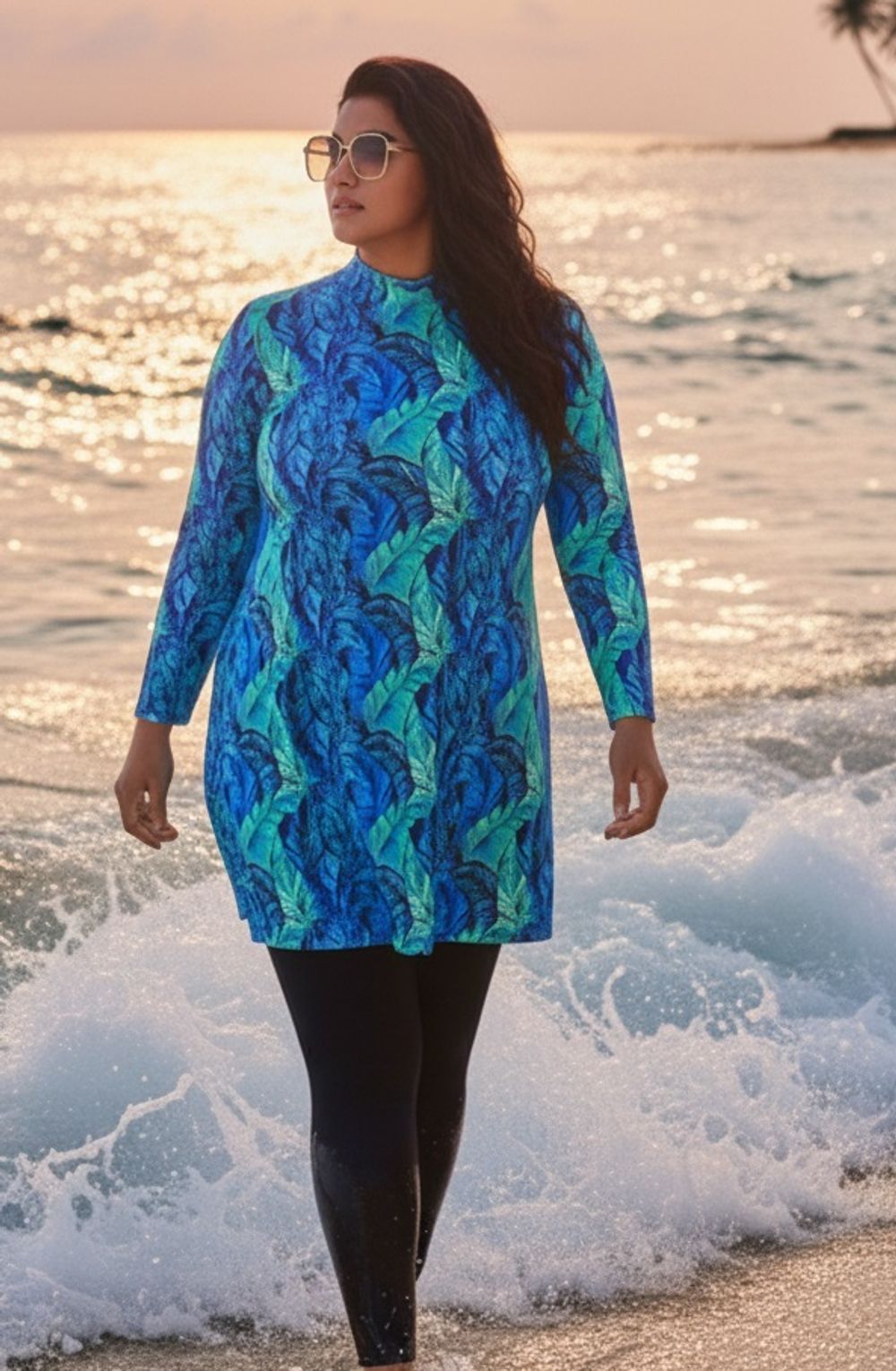 Купальный костюм 17270 сине-голубой