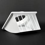 Вывод, выход стенной 175х175 мм с обратным клапаном с выходом D100 белый