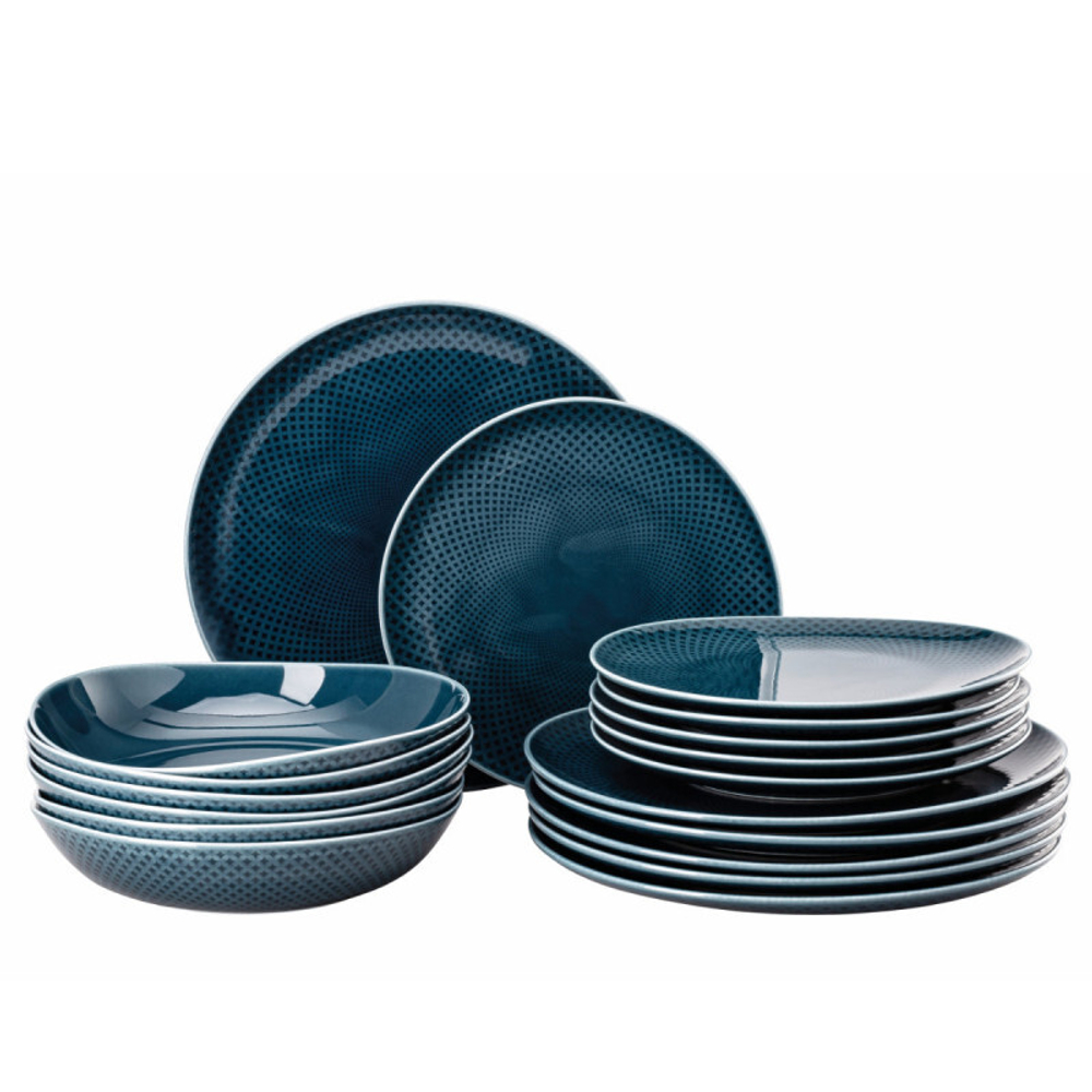 Rosenthal Junto Ocean Blue - Porzellan Набор тарелок, 18 штук