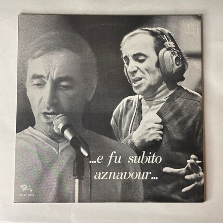 Винтажная виниловая пластинка LP Charles Aznavour Шарль Азнавур E Fu Subito Aznavour (Италия 1970)