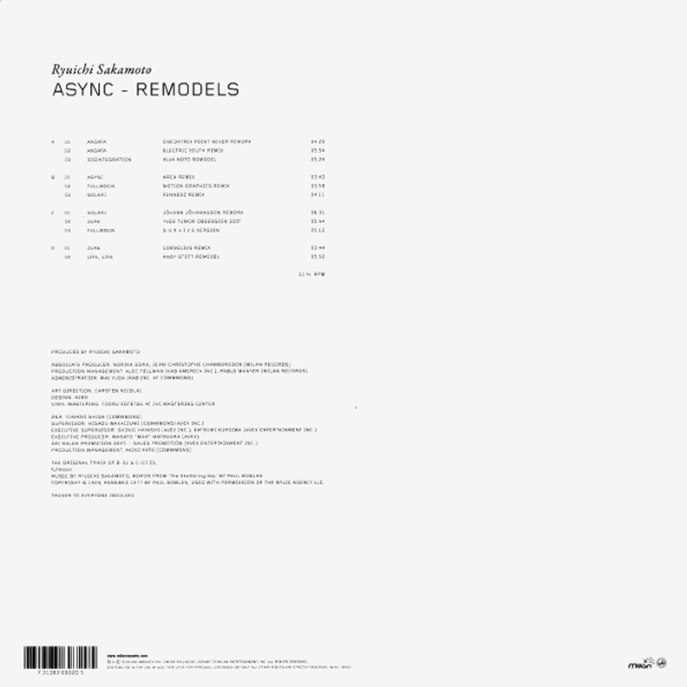 Ryuichi Sakamoto / Async Remodels (2LP)