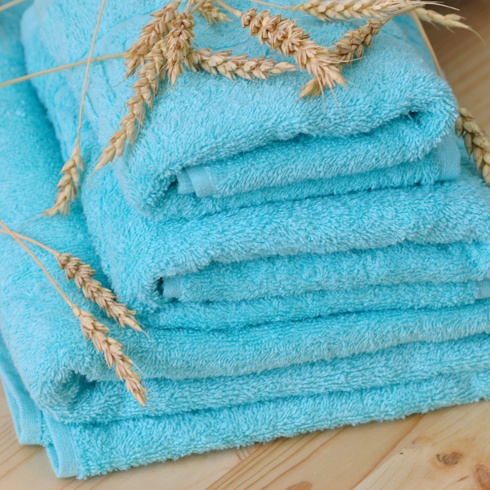 Полотенце махровое 40х70 хлопок 100%, голубое