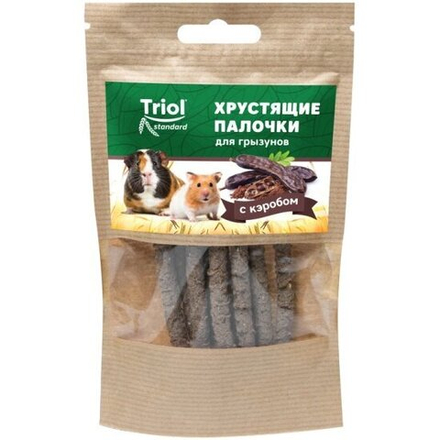 Лакомство хрустящие палочки для грызунов с кэробом, 30г Triol Standard