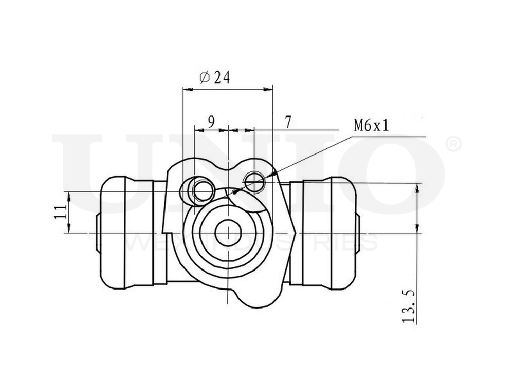 Цилиндр тормозной колесный левый UNIO BRC-20527