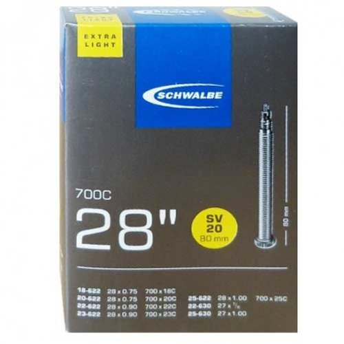 Камера 28"/700 спорт SV20 EXTRA LIGHT (18/25-622/630) IB 80mm. SCHWALBE