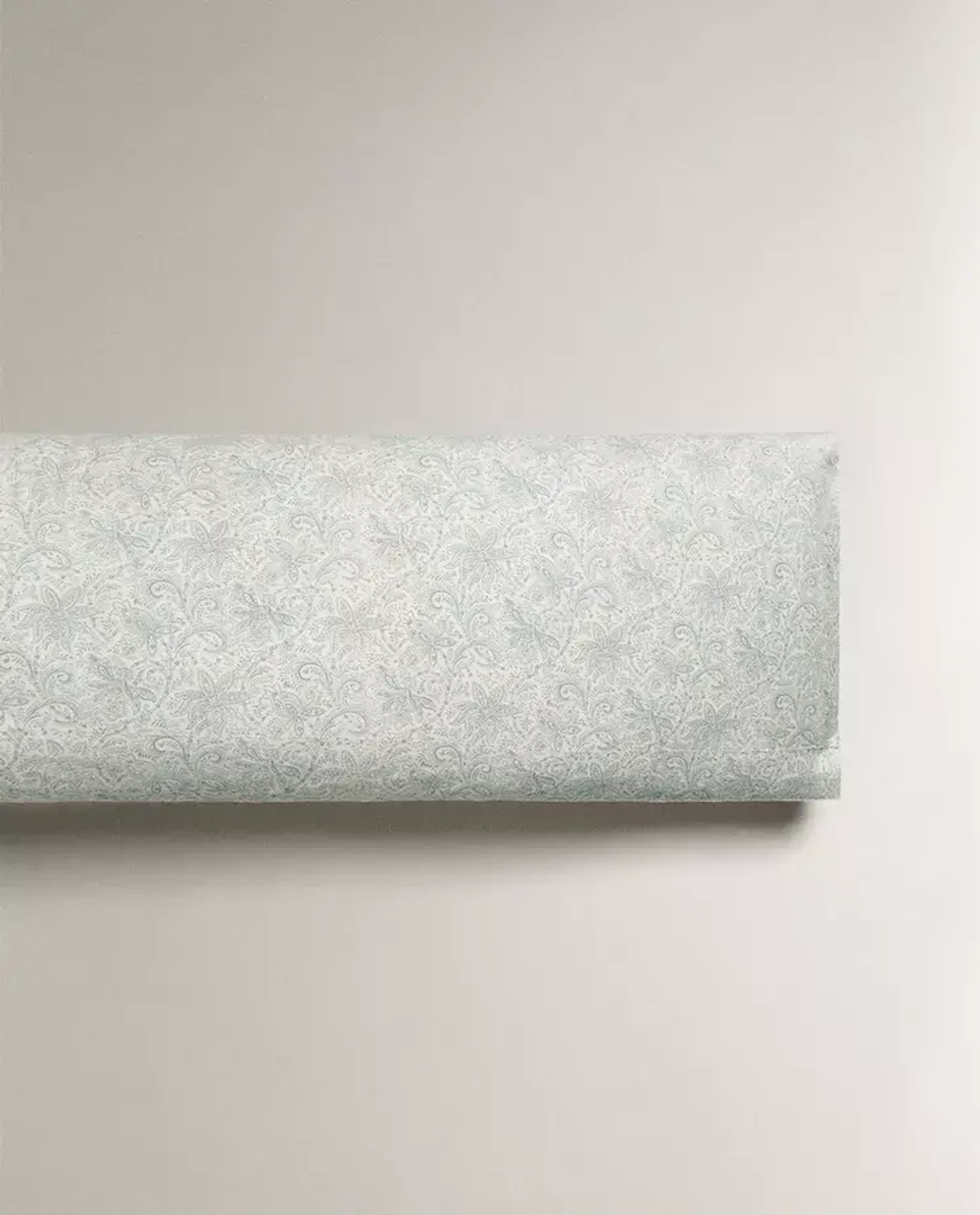 ZARA HOME НАВОЛОЧКА ИЗ САТИНА С ПРИНТОМ ПЕЙСЛИ, СИНИЙ