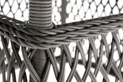 "Эспрессо" плетеный круглый стол, диаметр 118 см, цвет графит