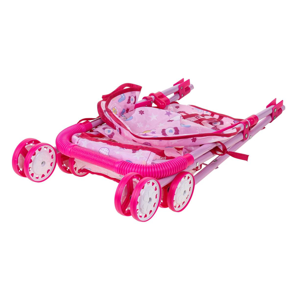 Коляска для кукол сидячая, пакет 3288-4（浅紫）