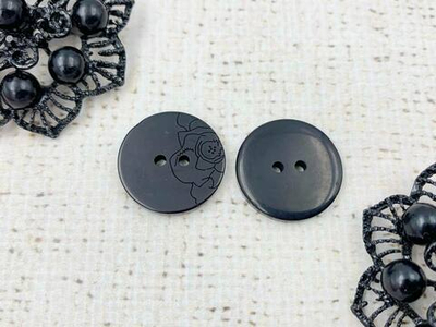 Пуговицы, d 2,1 см, чёрный