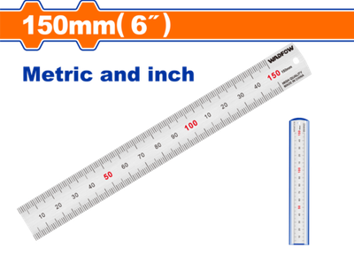 Металлическая линейка 150 мм WADFOW WRU1315