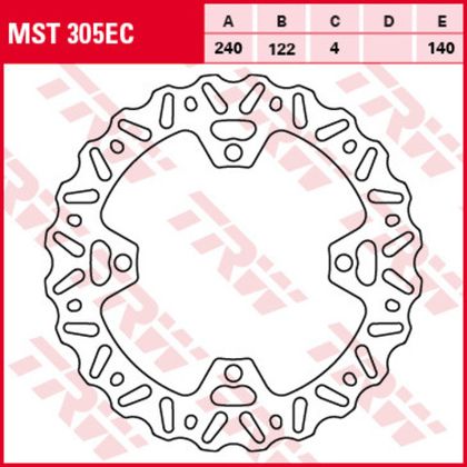 Диск тормозной TRW MST305EC