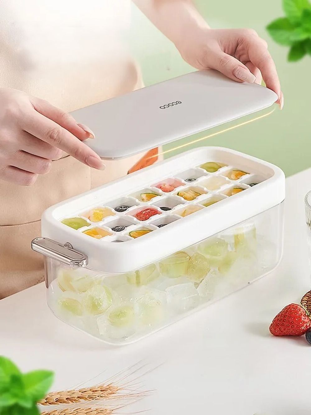 Пресс-форма для льда с контейнером