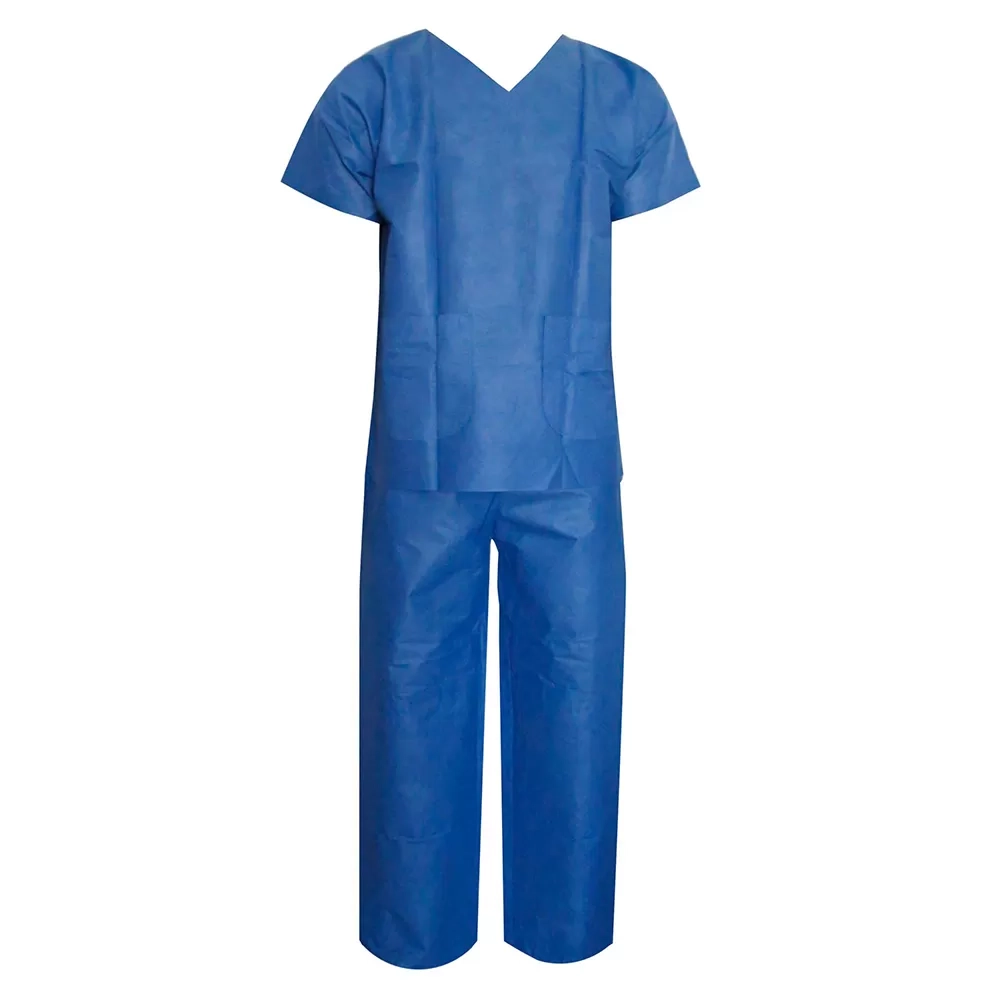 Комплект одежды хирургический (куртка+брюки) размер 52-54 плотность 42 нестерильный синий