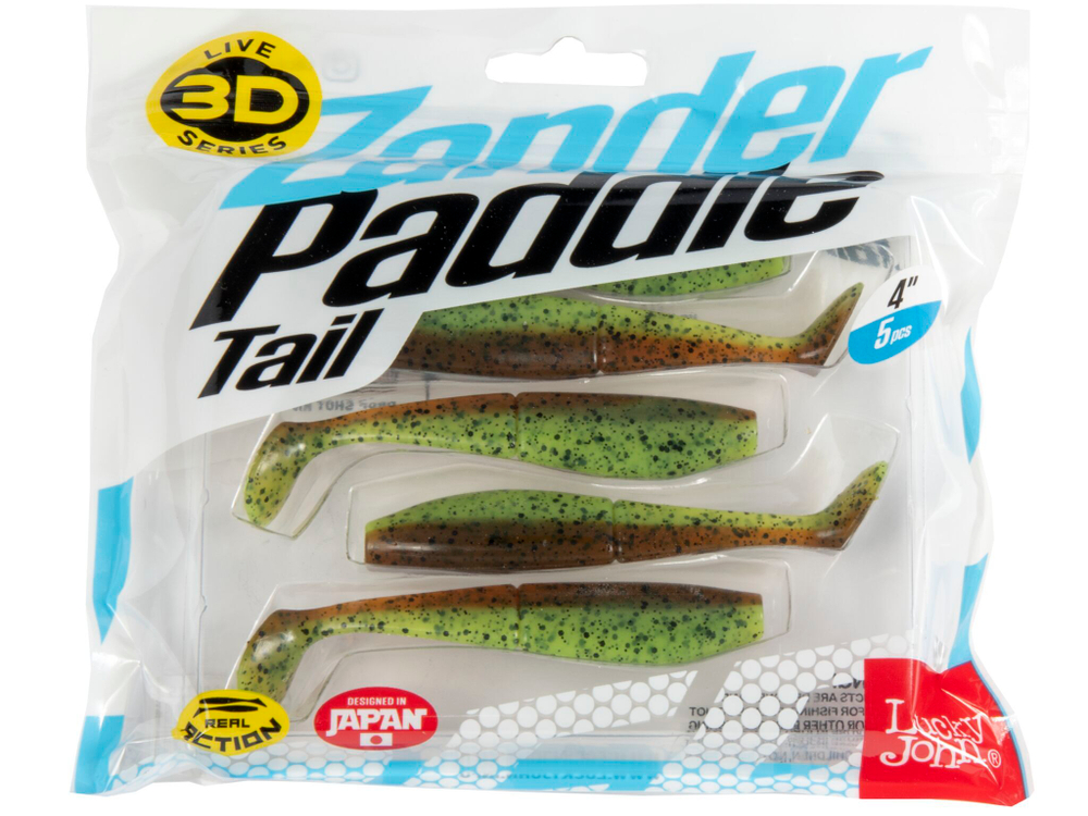 Виброхвост LJ 3D Series Zander Paddle Tail 4" (10 см), цвет Z15, 5 шт.