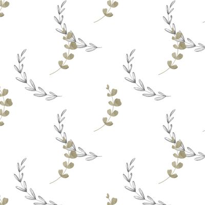 Графичный скетч листья, растение