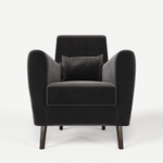Кресло мягкое Грэйс Z-6 (Темно-серый) на высоких ножках с подлокотниками в гостиную, офис, зону ожидания, салон красоты.