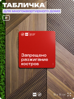 Табличка Запрещено разжигать костры, для многоквартирного жилого дома, серия СОСЕДИ SIMPLE, 18х18 см, пластиковая, Айдентика Технолоджи