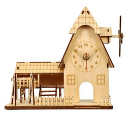 Часы "Домик - мельница" Декор для дома, подарок