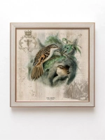 Картины на стену интерьерная на холсте 4 шт, 23*23 см