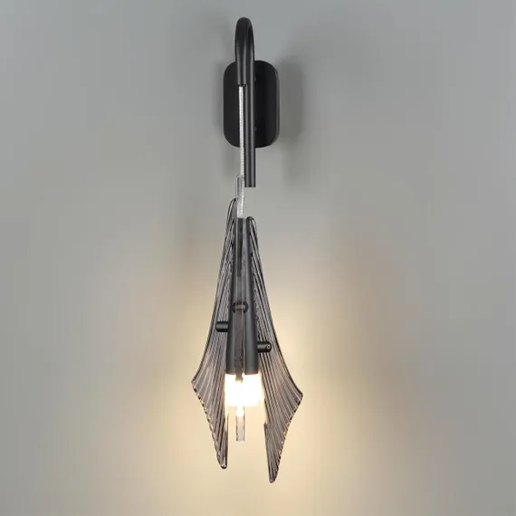 5442/6WL L-VISION ODL_EX26 черный/дымчатый/металл/стекло/акрил Бра LED 6W 3000K 633Лм AFALINA