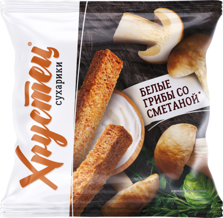 Сухарики со вкусом белых грибов со сметаной 30 г