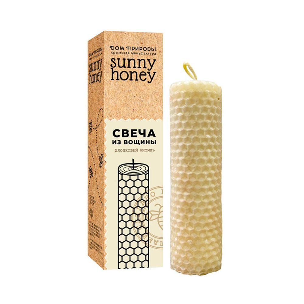 Sunny Honey Свеча из вощины, Мануфактура Дом Природы – купить