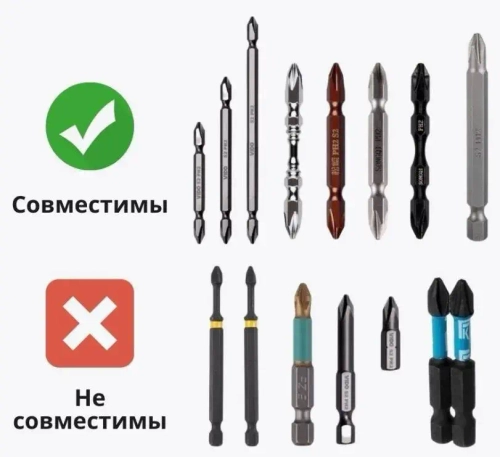 Бита для шуруповерта магнитная. Магнитный держатель для бит и отверток 1/4 дюйма.