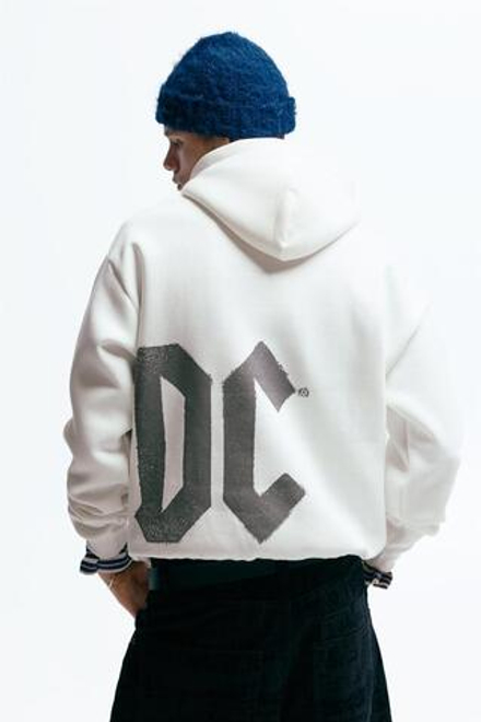 PULL&BEAR Толстовка с капюшоном AC/DC, белый