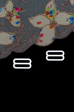 Кольцо, регулятор, крючок для бюстгальтера белый 1-2 см