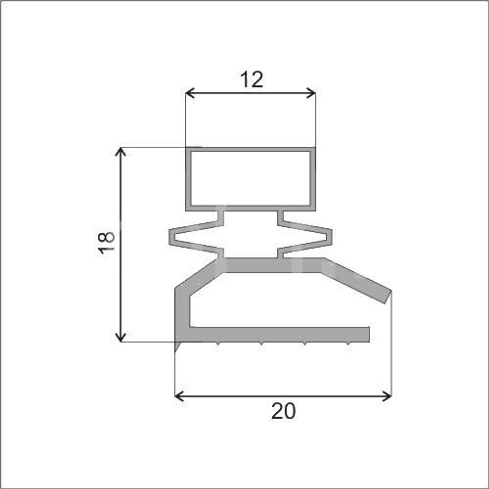 Уплотнитель (уплотнительная резинка) Позис 1080 х 530 мм Свияга 2