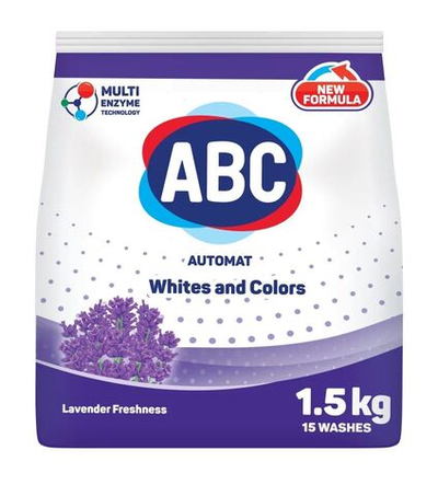 Стиральный порошок ABC «Лавандовая свежесть» - 1,5 кг.