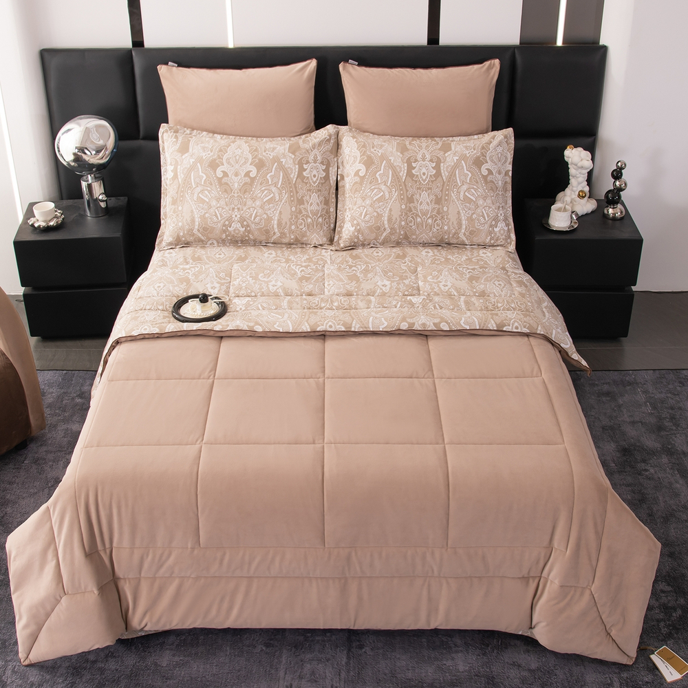 КПБ Сатин Velouria Luxe с Одеялом VL010, Евро, 4 наволочки