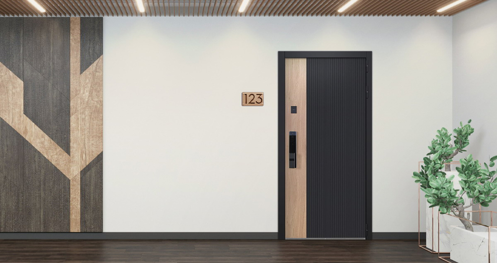 Стальная дверь «Конструктор» (биометрический замок Smart lock Y23)