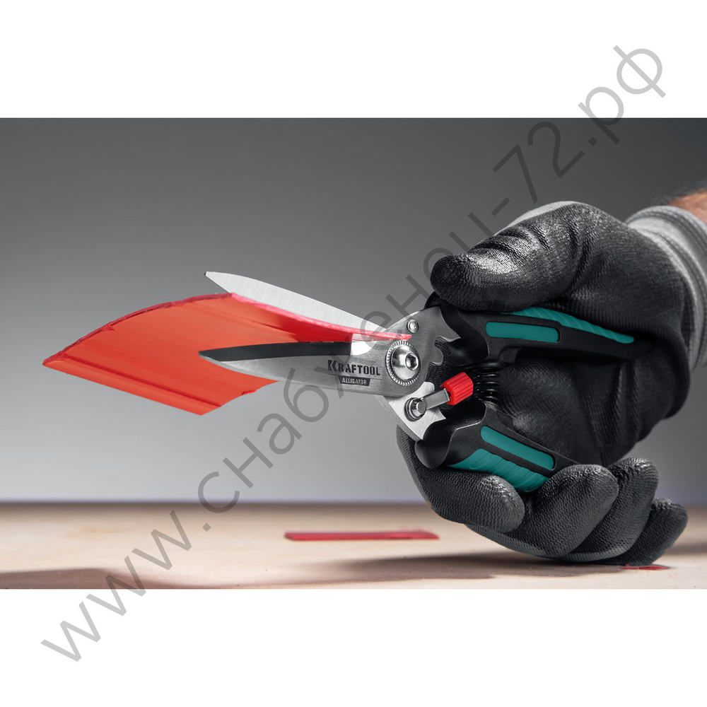 KRAFTOOL ALLIGATOR 200 мм, Многофункциональные прямые технические ножницы (23201)