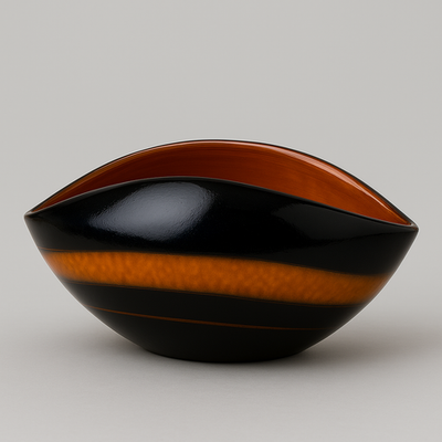 Ваза «Карточчио Неро Спирале Аранчиа Пикколо»