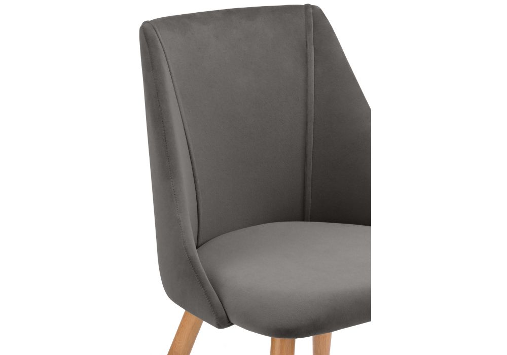 Стул на металлокаркасе Morgan dark gray / wood