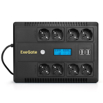Источник бесперебойного питания  Exegate NEO Smart LHB-850.LCD.AVR.8SH.CH.RJ.USB
