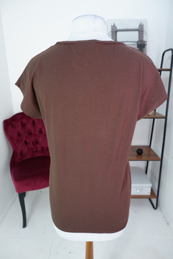 Блузка Woolstreet цвета молочного шоколада 46 размер