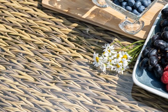 "Кальяри" лаунж-зона из искусственного ротанга (гиацинт), цвет соломенный