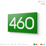 Номер на дверь 460, табличка на дверь для офиса, квартиры, кабинета, аудитории, склада, зеленая 120х70 мм, Айдентика Технолоджи