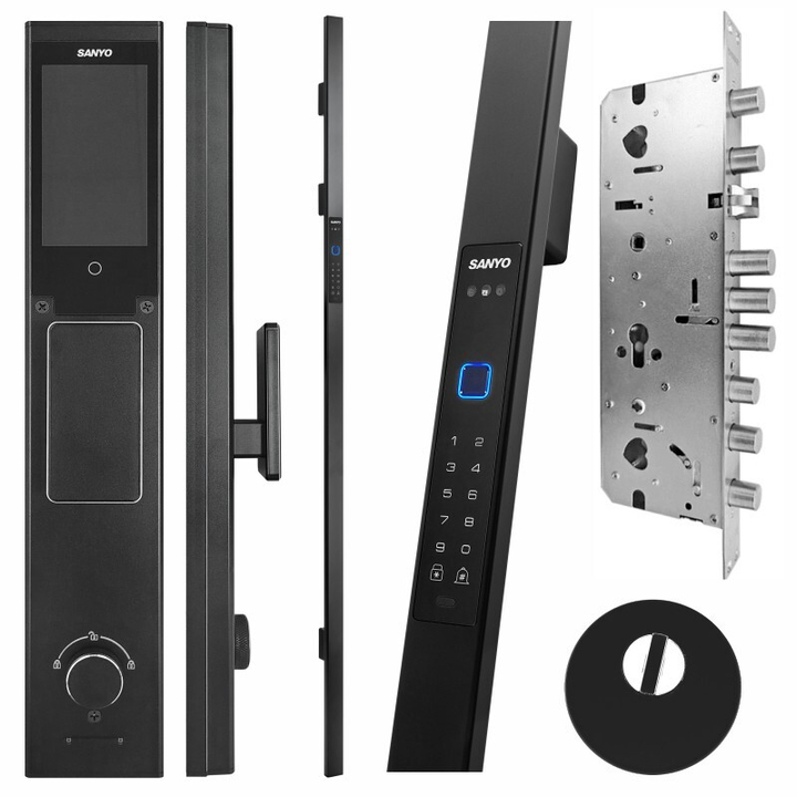 Sanyo D502 Автоматический умный замок с ручкой-штангой и сканом лица (Face ID)