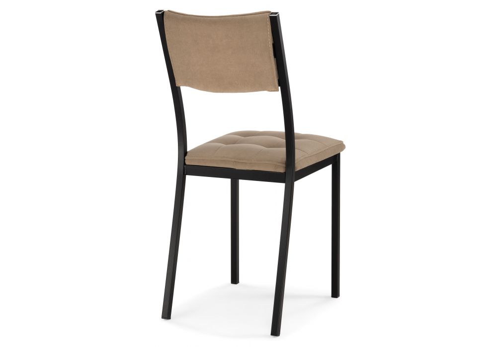 Стул на металлокаркасе Бекал латте / черный матовый