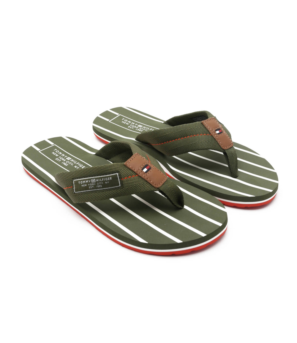 Вьетнамки PATCH HILFIGER BEACH SANDAL Tommy Hilfiger - хаки(FM0FM04470)