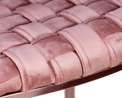 Набор 4 шт Стул барный DOBRIN EMMA ROSE GOLD, розовый велюр (VF-10)