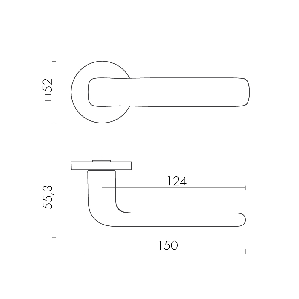 Ручка раздельная R.SLR52.PRIDE SSG-39 сатинированное золото