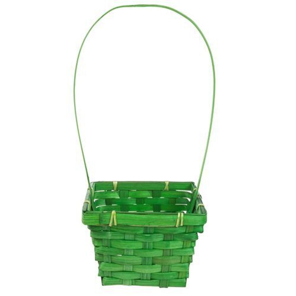 Корзина (бамбук) D14*14*H9.5*НН32 ЗЕЛЕНЫЙ