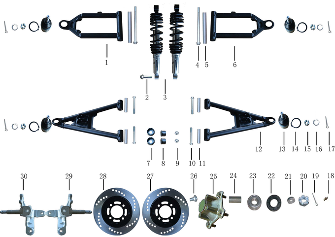 Запчасти к квадроциклу Motax Grizlik 300. Рис. 2