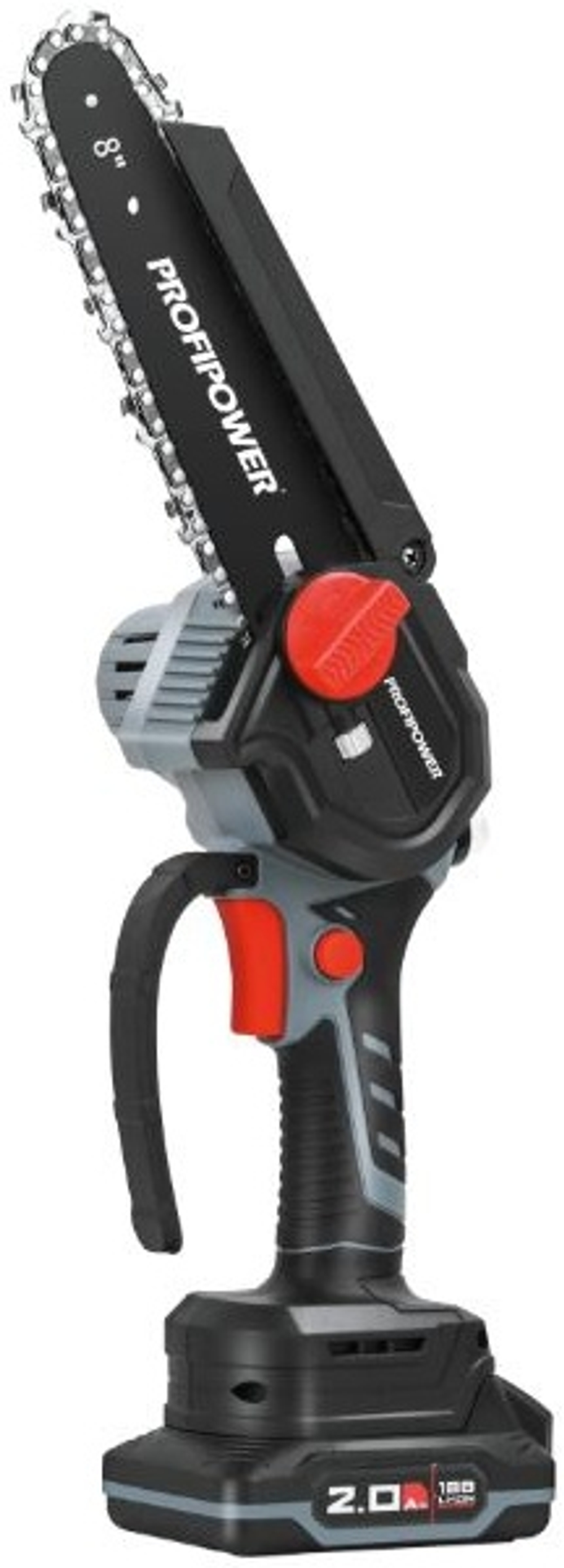 Аккумуляторная бесщеточная цепная пила PROFIPOWER MKGSH-20V (20В,Li-ion-2шт, 2.0Ач, 20см, 8",2шт-цепи,45 звеньев, 0-4800 об/мин, З/У, в коробке)